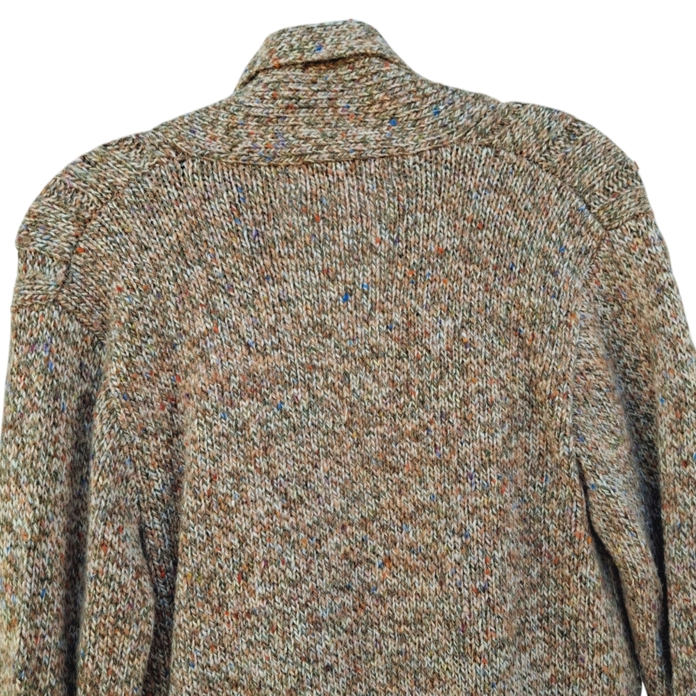 Vintage Harrington Square Brown Tweed Wool Blend Sweater, Women Size Medium - Picture 5 of 15